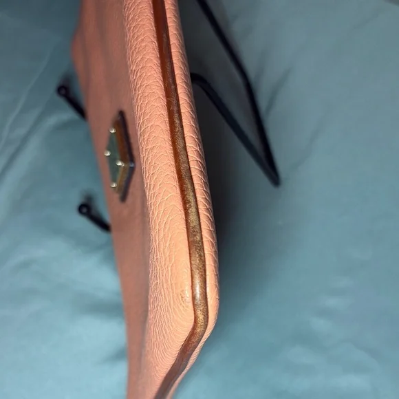 Dooney & Bourke Coral Pebbled Leather Wristlet Wallet